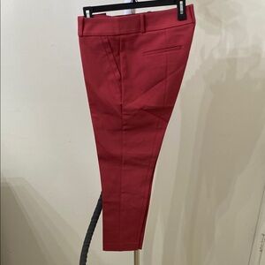 LOFT Red Skinny Pants with Modern Fit